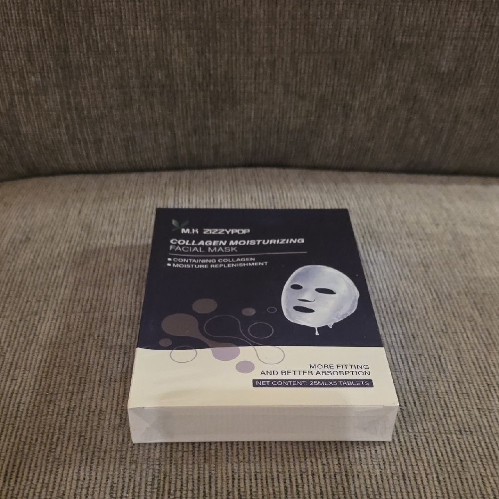 M. K Zizzypop Collagen Moisturizing Facial Mask, Box Of Five - Picture 5 of 5